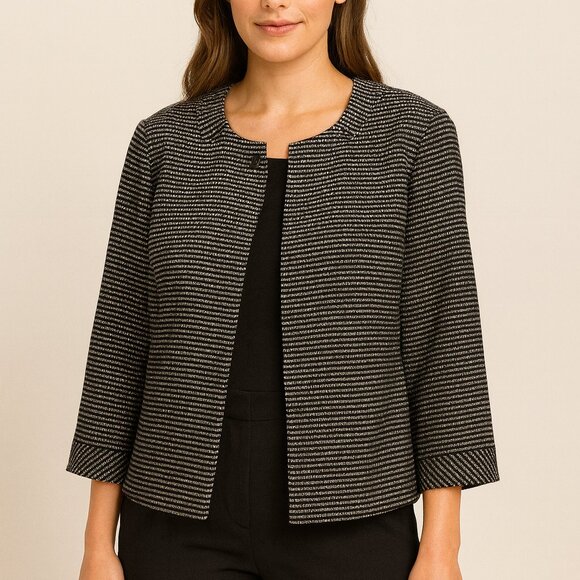 Talbot’s Women’s Black and White One Button Blazer Jacket 22W - Picture 2 of 11